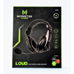 Audífonos Gamer Monster Games LOUD 550BK – Tecnología Anti-noise
